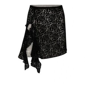 NWOT TIGER MIST Ellie Skirt black lace with nude underlay